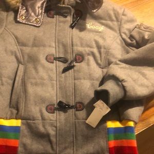 Coogi Men’s Gray Wool Blend Bomber Military Insulated Jacket Sz 3XL